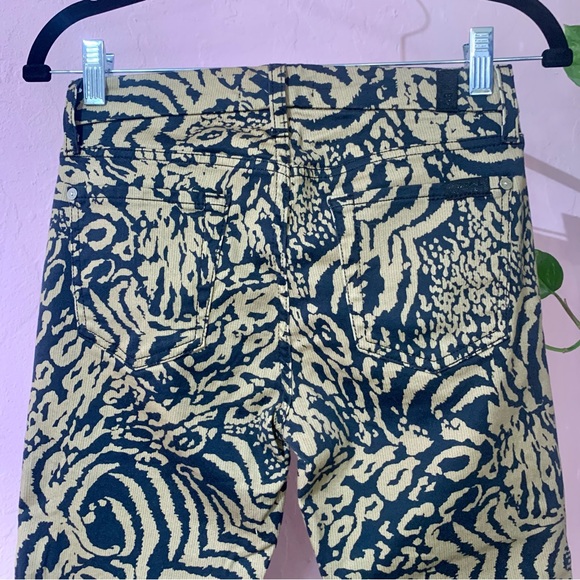 7 for all mankind animal print skinny pants ~ W26/L27 - Picture 6 of 13